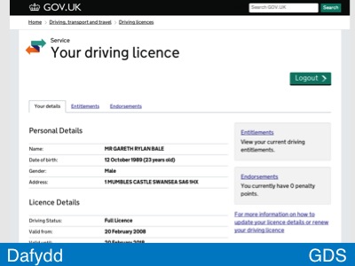 View your driving licence