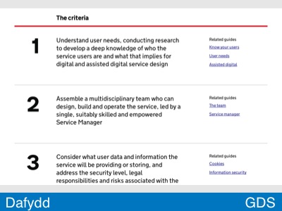 1: understand user needs; 2: Assemble a multidisciplinary team; 3: Consider what user data the service is providing or storing