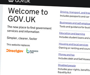 GOV.UK Homepage