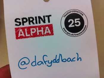 Sprint Alpha conference badge